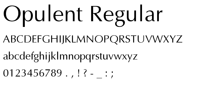 Opulent Regular font